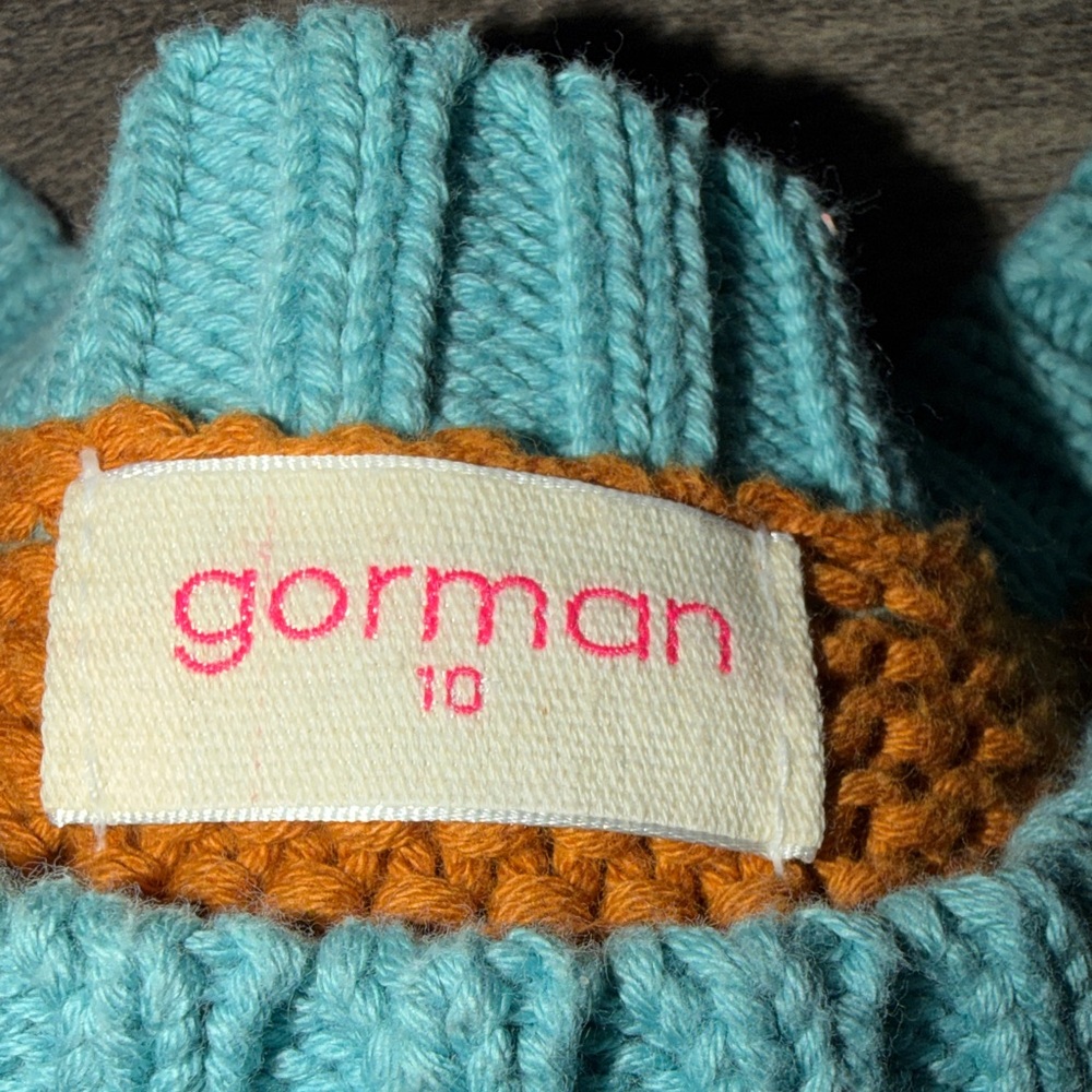 Gorman Pink and Blue Knit Sweater with Geometric Pattern - Picture 4 of 8